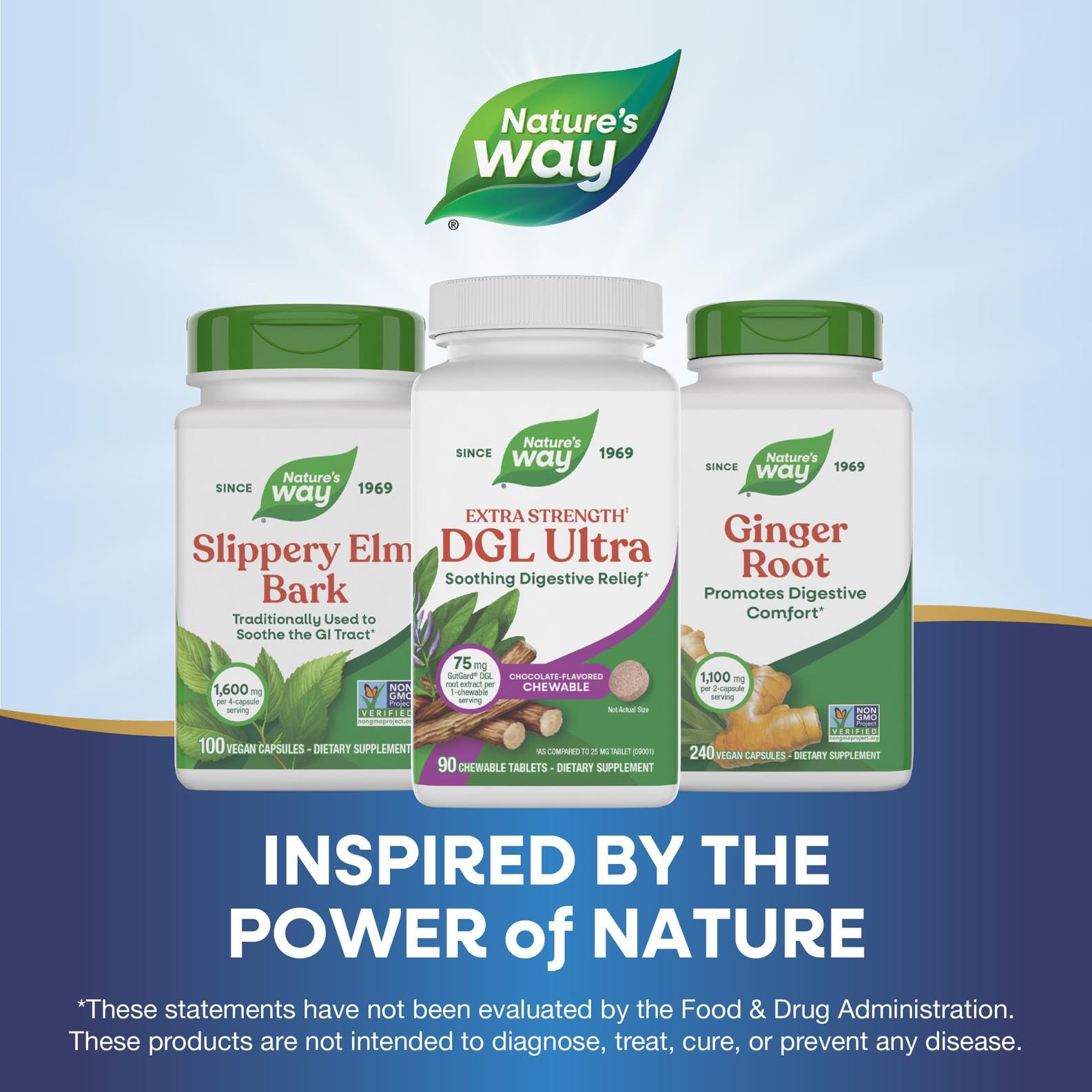 Nature's Way frasco en cocina saludable que resalta envase reciclado