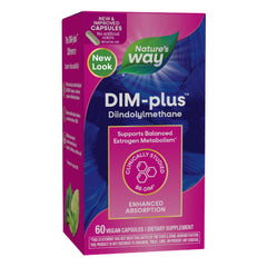 Nature's Way envase frontal del DIM-Plus mostrando presentación y beneficios claros