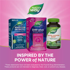 Nature's Way suplemento DIM-Plus en mesa de cocina integrándose a rutina diaria