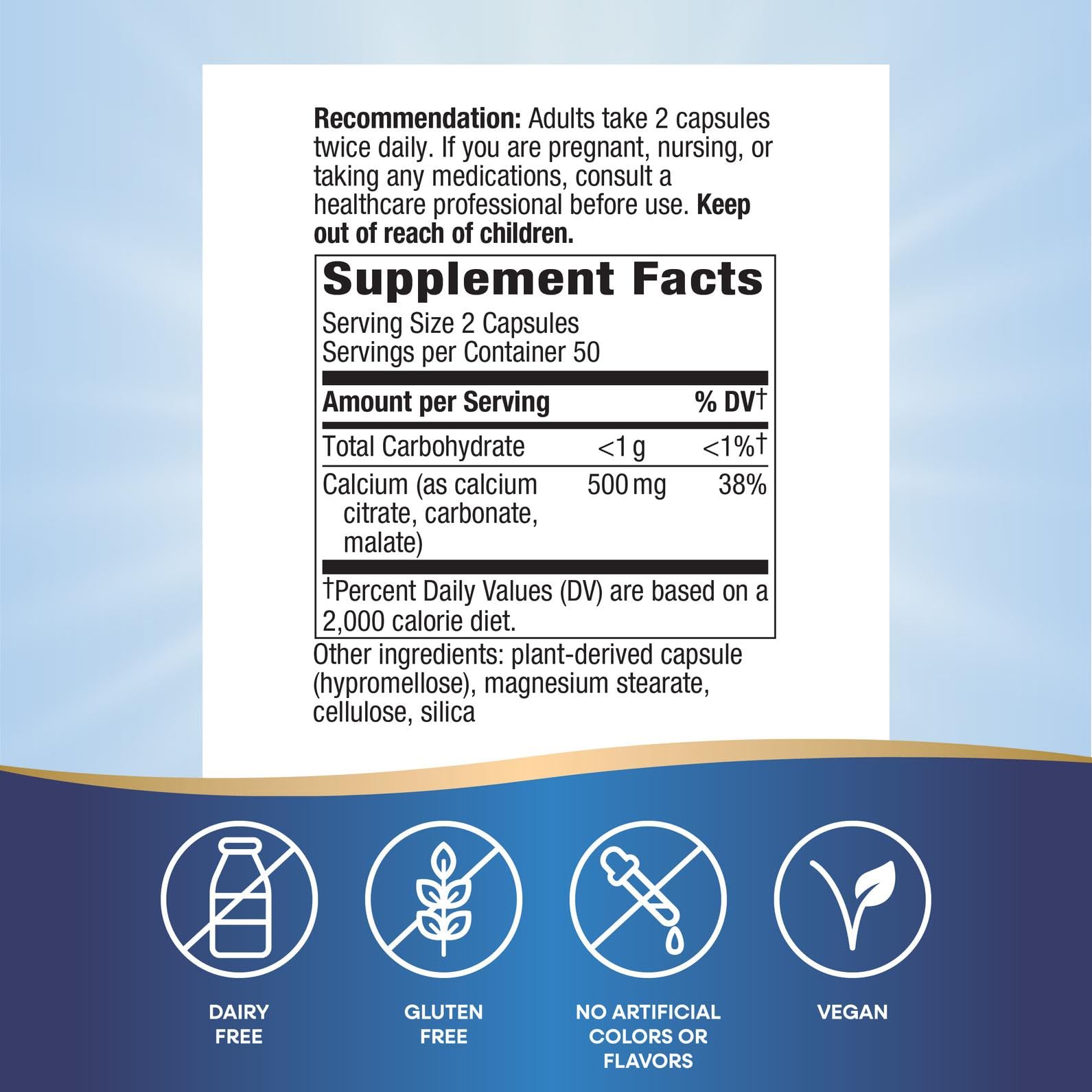 Nature's Way etiqueta con información nutricional y detalles del producto