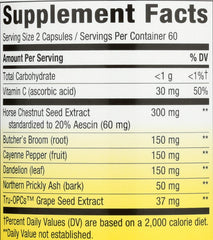 Nature's Way etiqueta con información nutricional clara y dosis recomendada