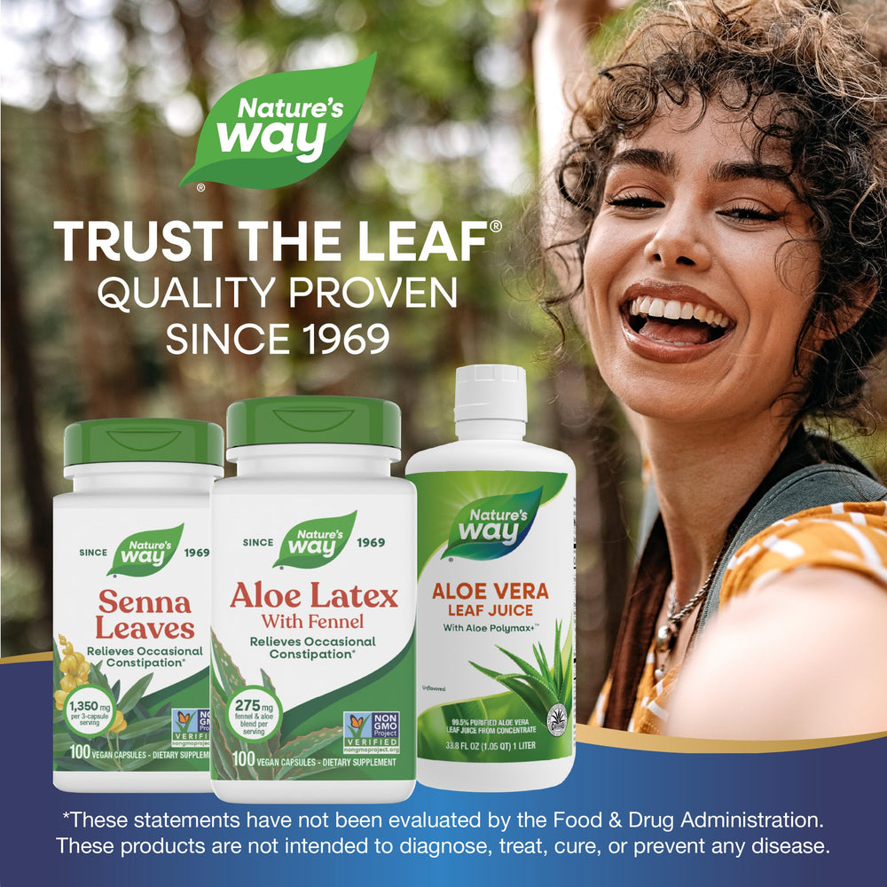 Nature's Way etiqueta con lista de ingredientes y beneficios para claridad