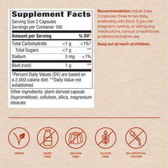 Nature's Way etiqueta nutricional y lista de ingredientes con control de calidad