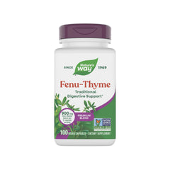 Nature's Way frasco frontal mostrando Fenu-Thyme y beneficios de mezcla tradicional