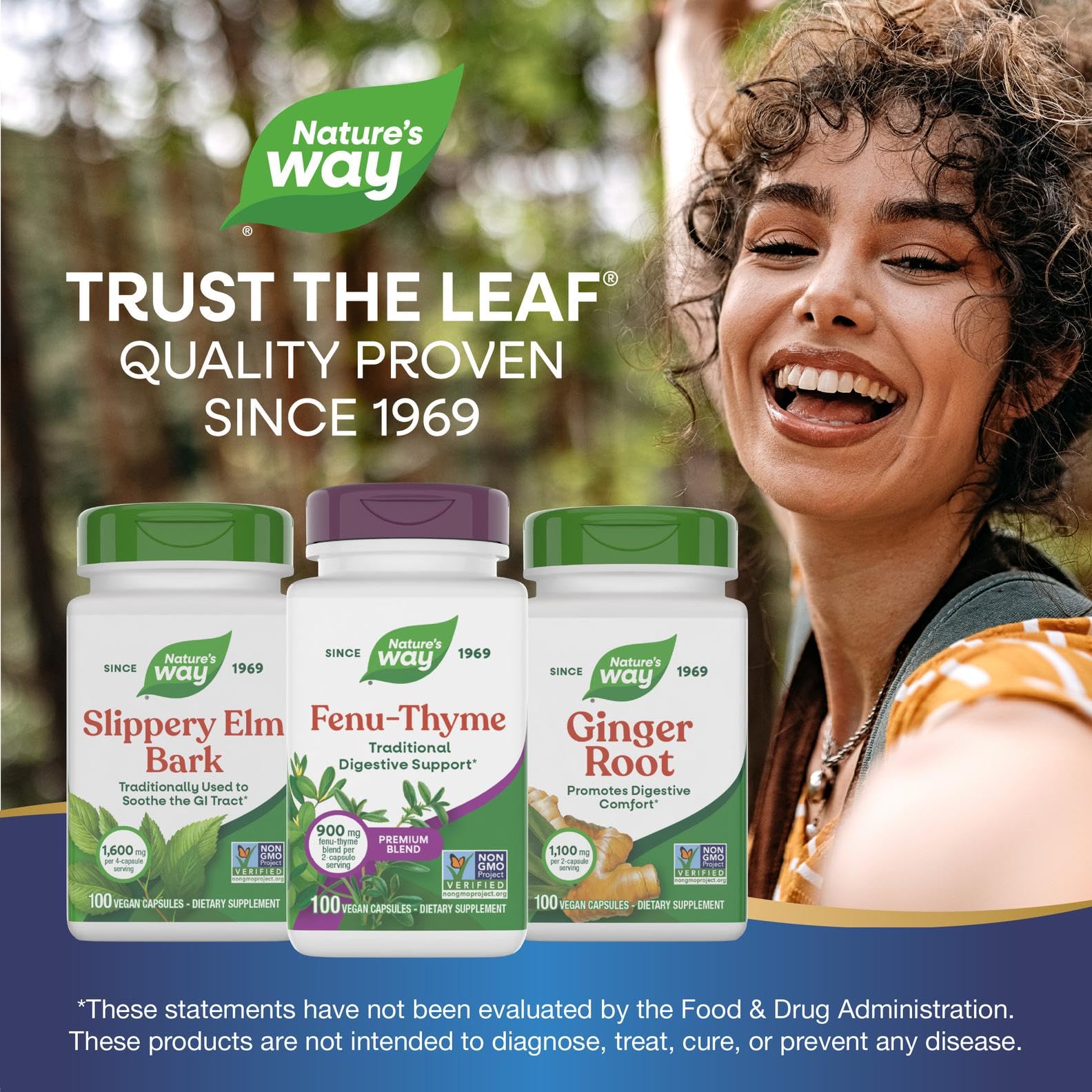 Nature's Way sello vegano y Non-GMO en etiqueta que certifica ausencia de OMG
