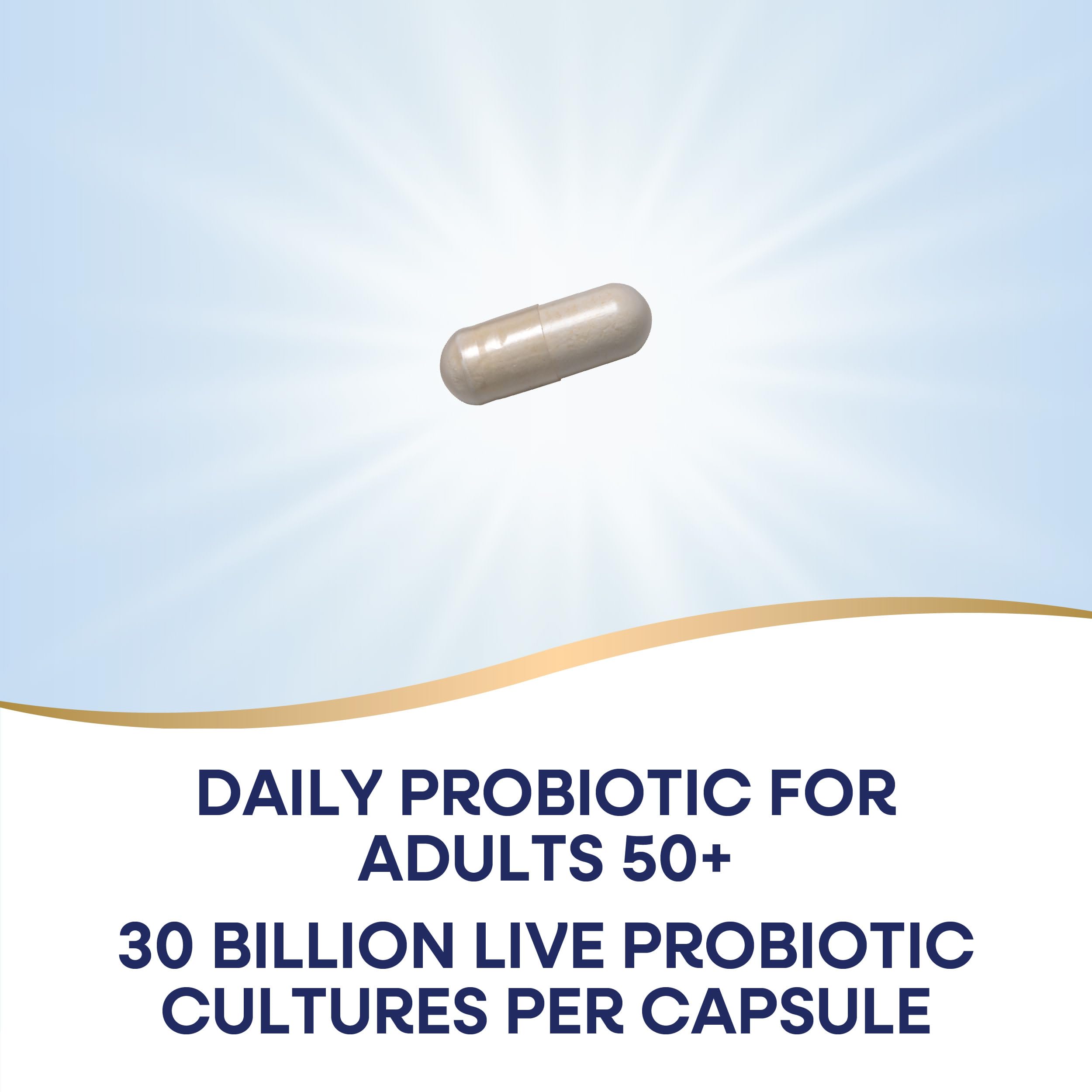 Nature's Way Fortify cápsula abierta mostrando probiótico y prebiótico combinados