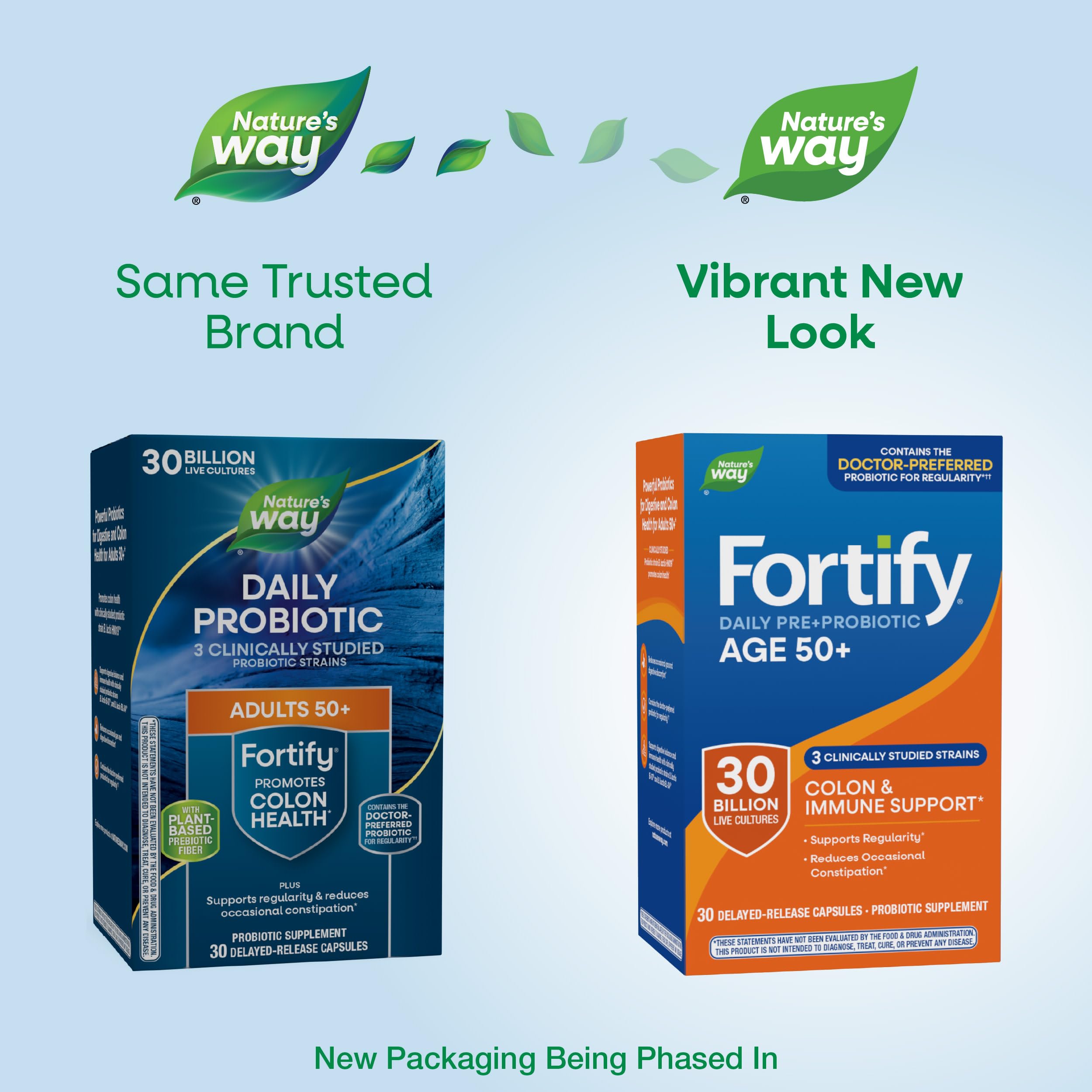 Nature's Way Fortify primer plano de una cápsula destacando textura y pureza