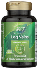 Nature's Way frasco frontal Leg Veins mostrando presentación y cantidad
