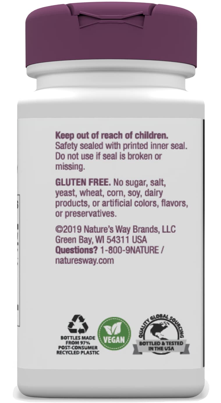 Nature's Way frasco en un escritorio, beneficio para concentración y rutina