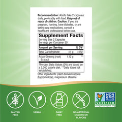 Nature's Way etiqueta nutricional legible con información de 1,120 mg