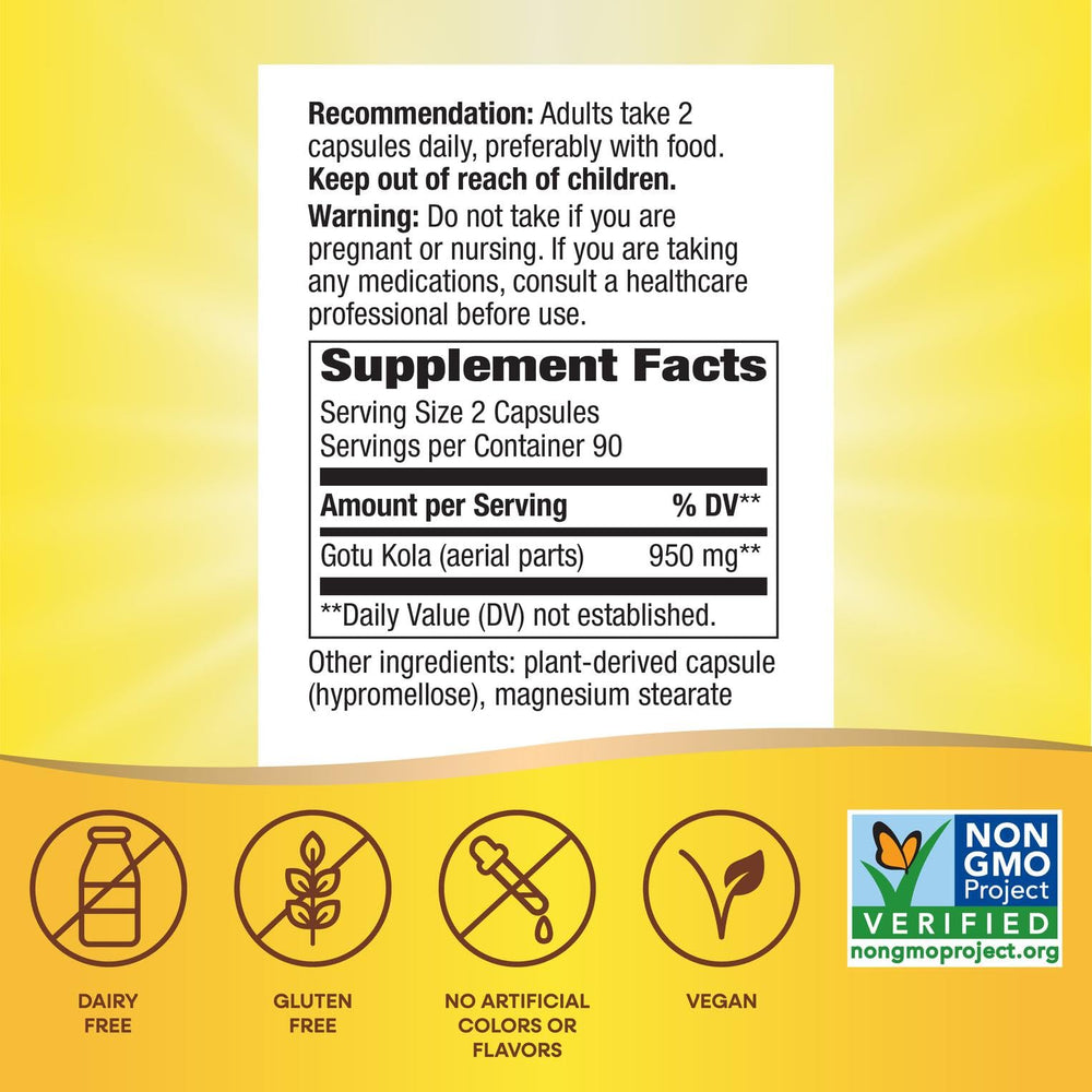 Nature's Way etiqueta nutricional legible con ingredientes y beneficios claros