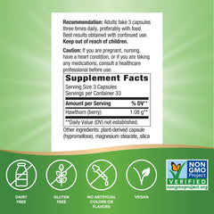 Nature's Way etiqueta nutricional y lista de ingredientes para transparencia y confianza
