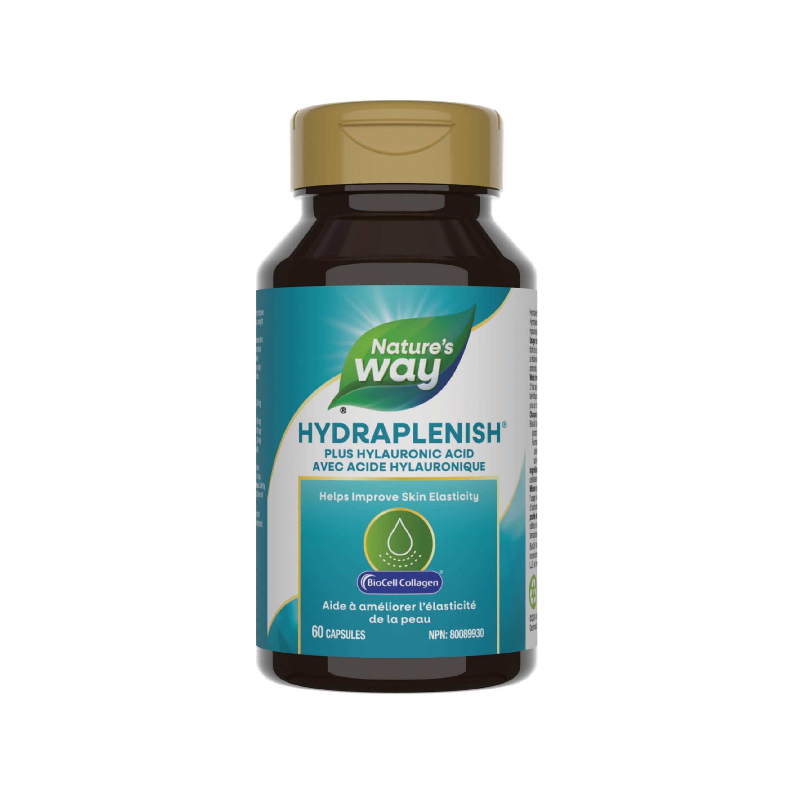 Nature's Way frasco frontal que muestra etiqueta y beneficio estético