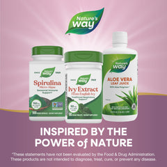 Nature's Way hoja de hiedra simbolizando el extracto vegetal natural