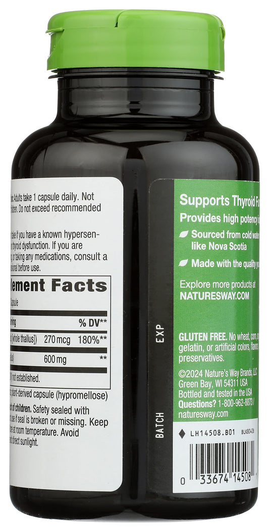 Nature's Way cápsula vegetal en primer plano para apreciar la textura y facilidad de ingestión