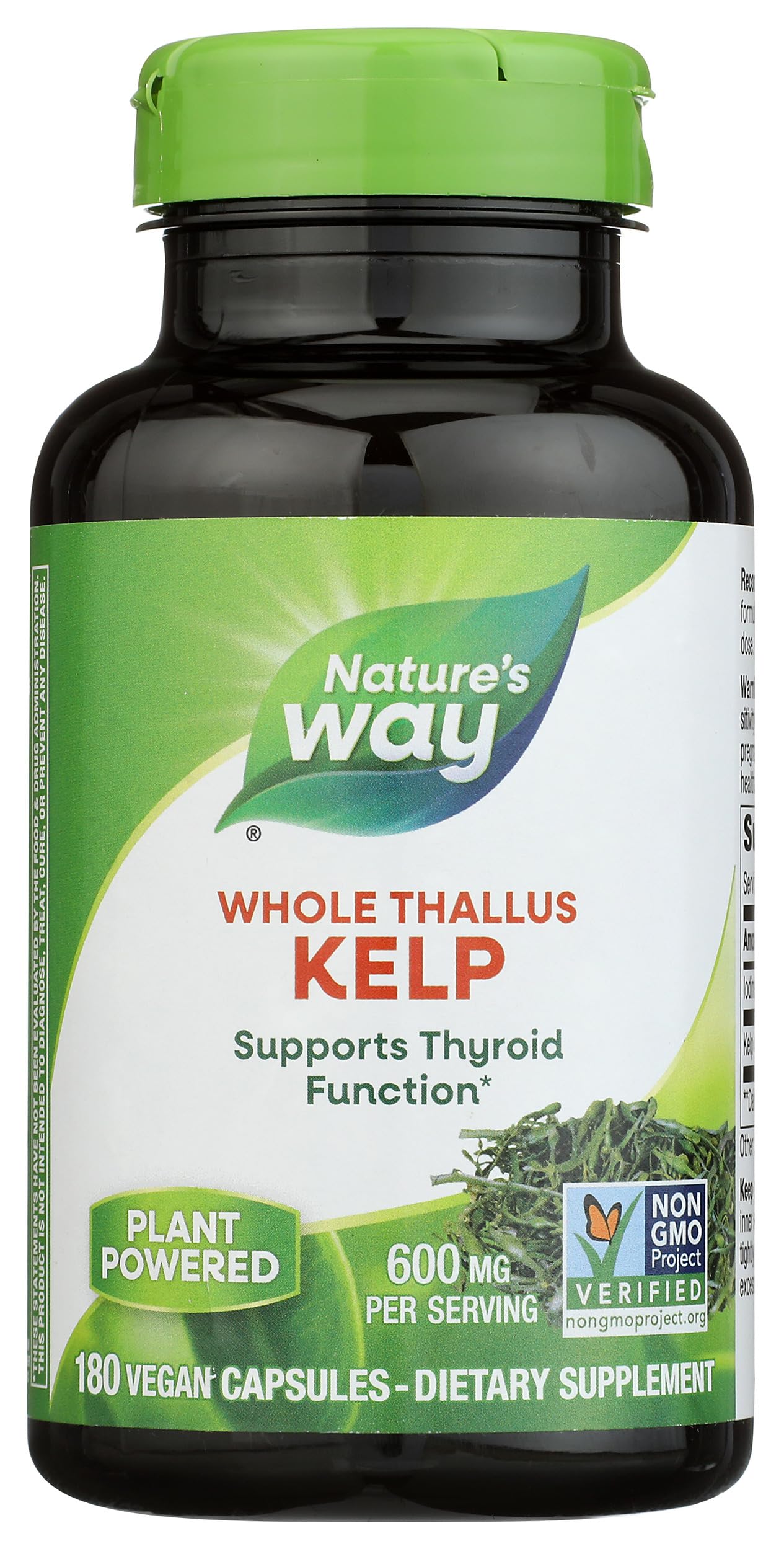 Nature's Way frente del empaque mostrando 180 cápsulas y beneficios clave