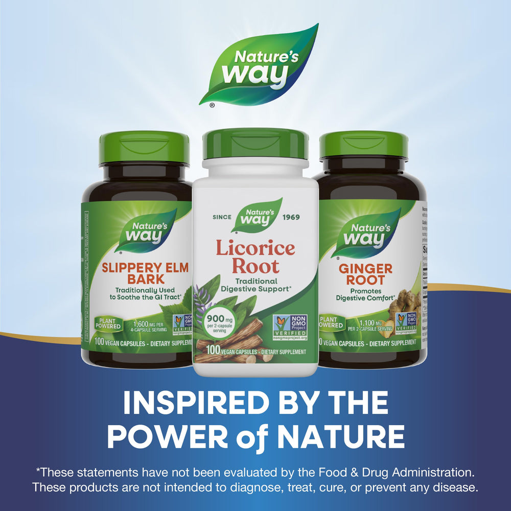 Nature's Way cápsula abierta revelando contenido vegetal y beneficio natural