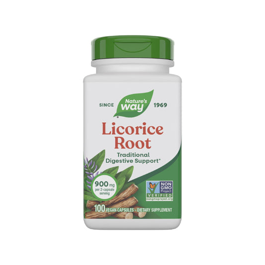 Nature's Way envase frontal mostrando etiqueta y beneficio de apoyo digestivo