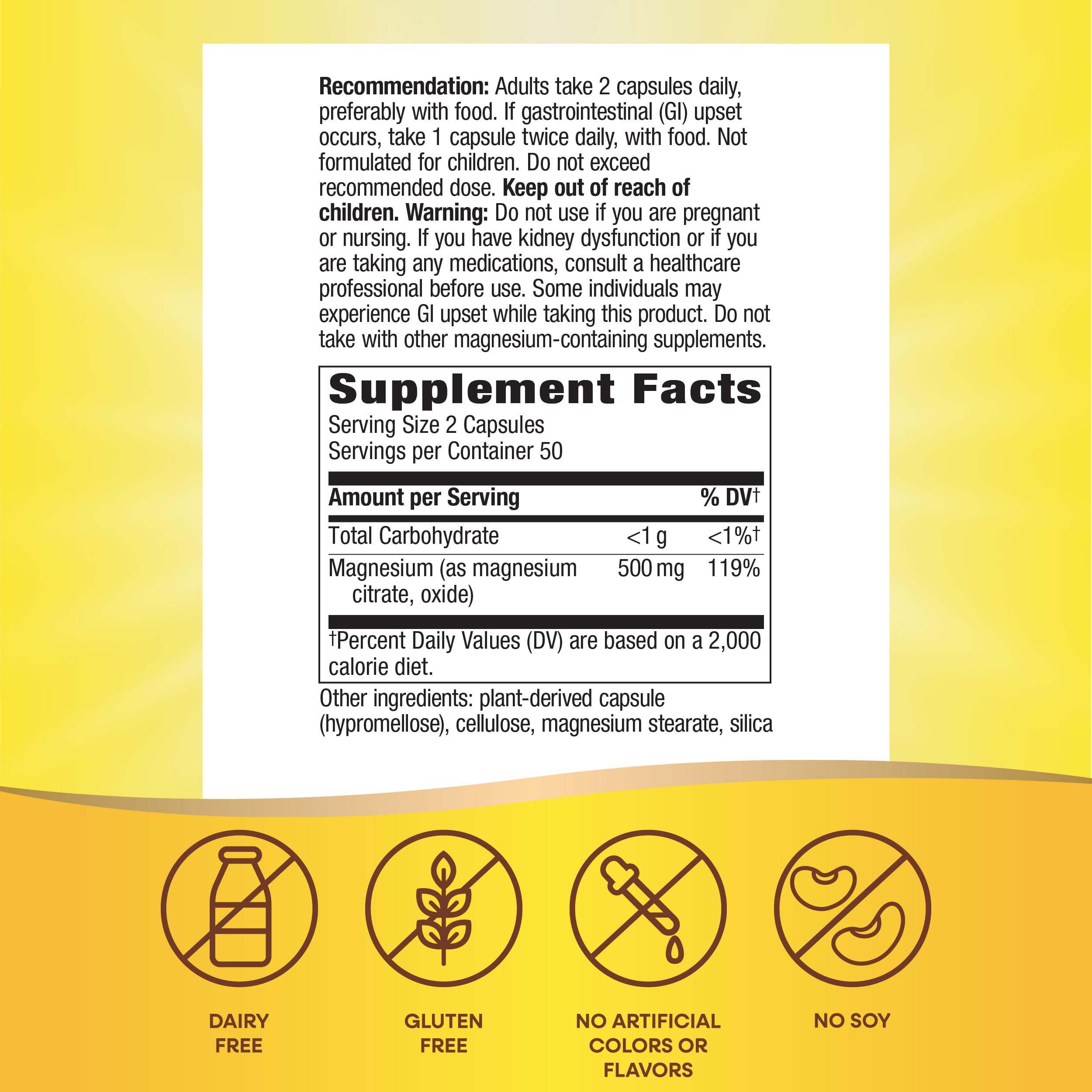 Nature's Way etiqueta con ingredientes y sin gluten indicado