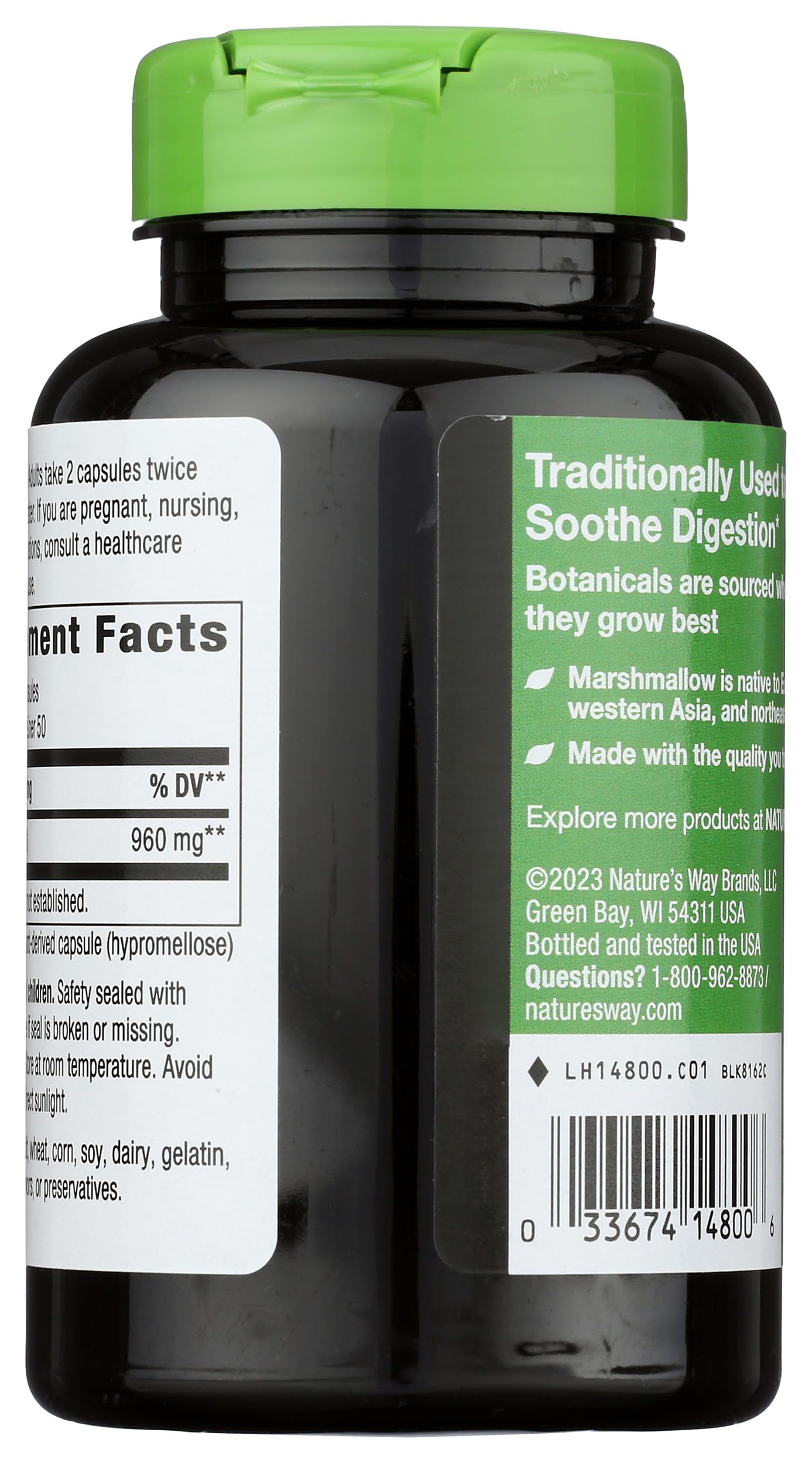 Nature's Way cápsulas en mano fácil de tragar para cuidado digestivo