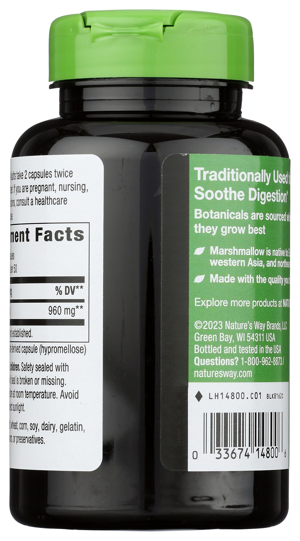 Nature's Way cápsulas en mano fácil de tragar para cuidado digestivo