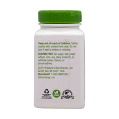 Nature's Way etiqueta en detalle ingredientes y control de calidad