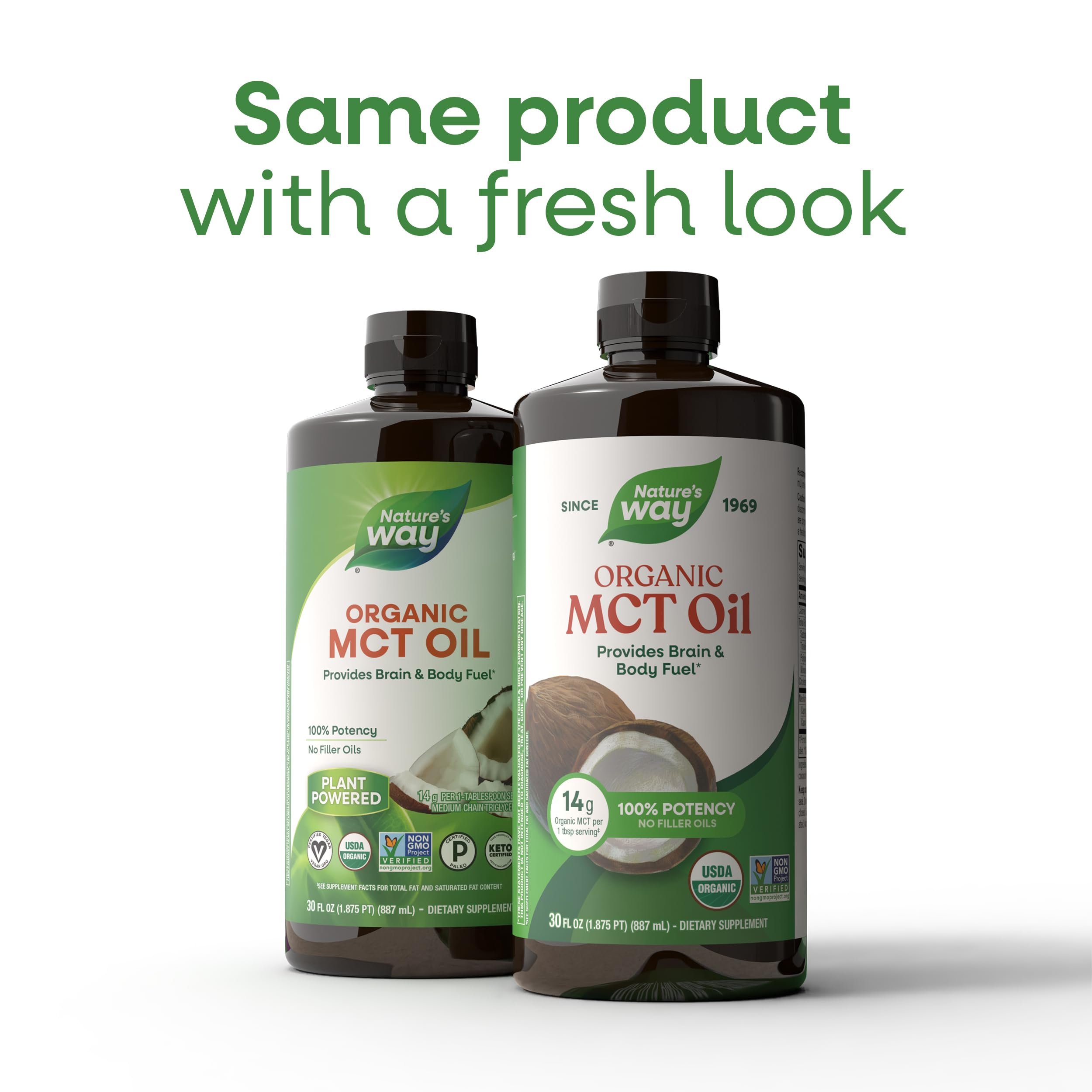 Nature's Way etiqueta con ingredientes orgánicos y confianza en calidad