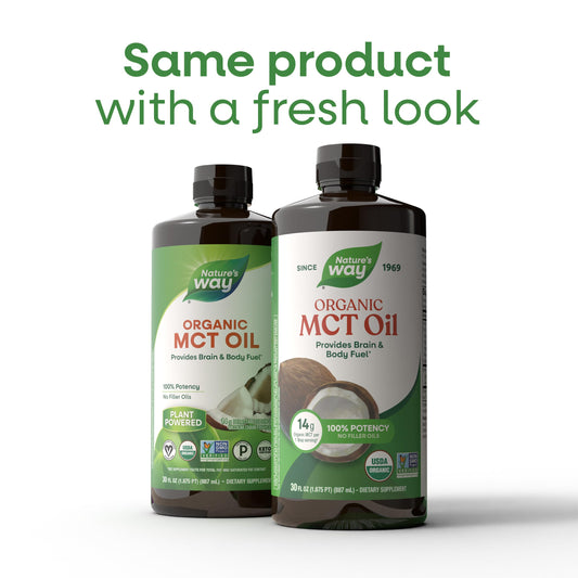 Nature's Way etiqueta con ingredientes orgánicos y confianza en calidad