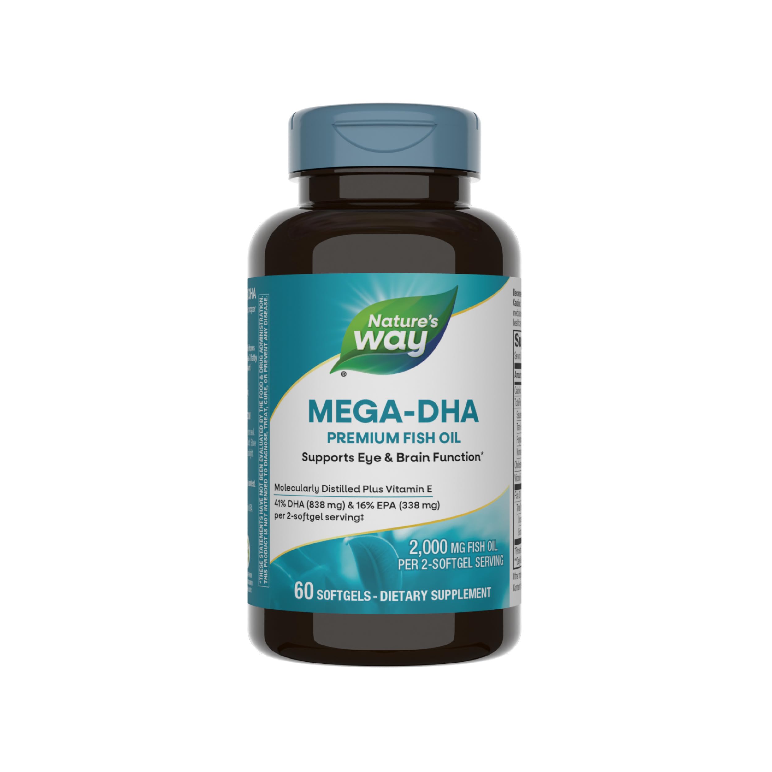 Nature's Way frasco delantero mostrando 60 cápsulas y beneficio de alta concentración
