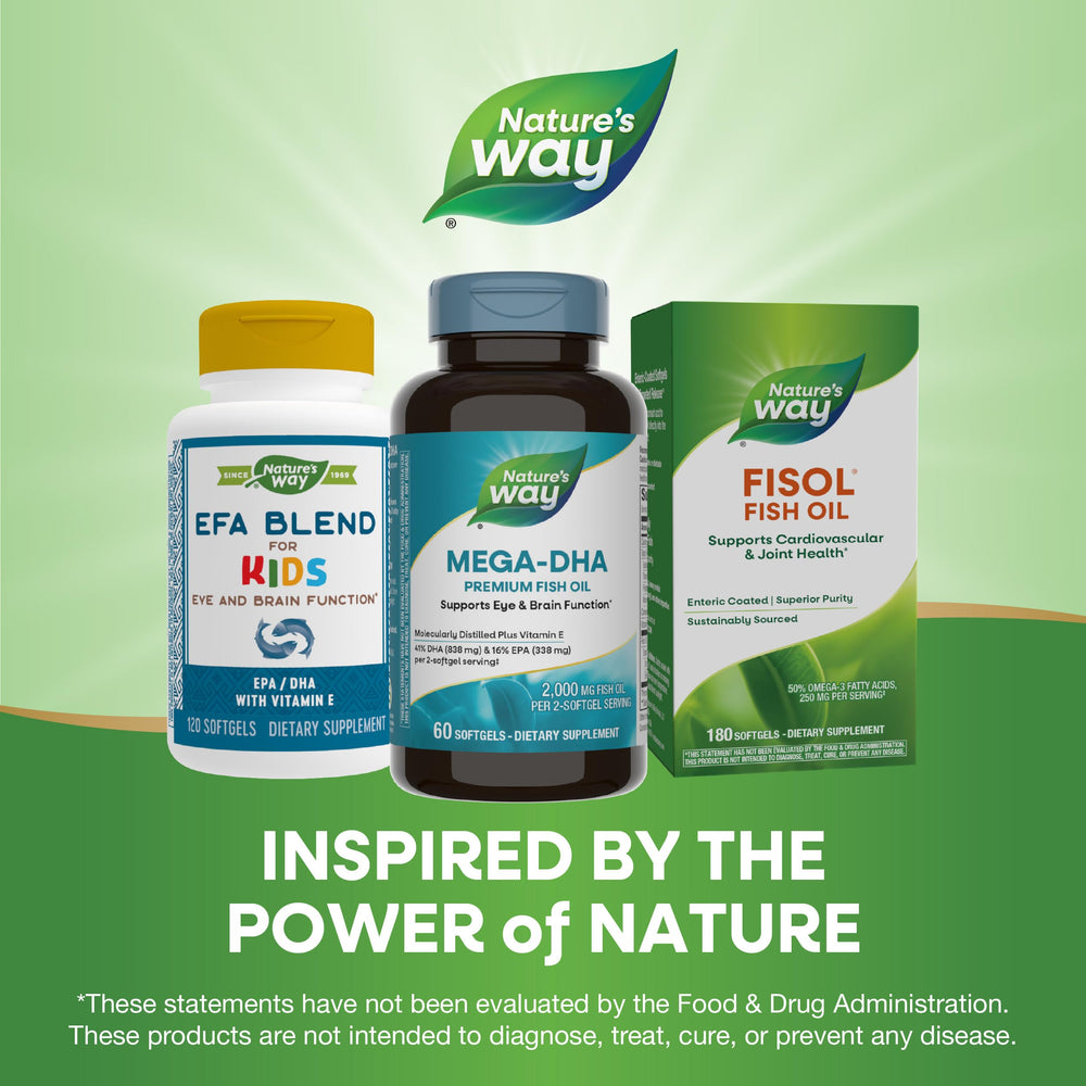 Nature's Way cápsulas junto a desayuno para ilustrar integración a la rutina diaria