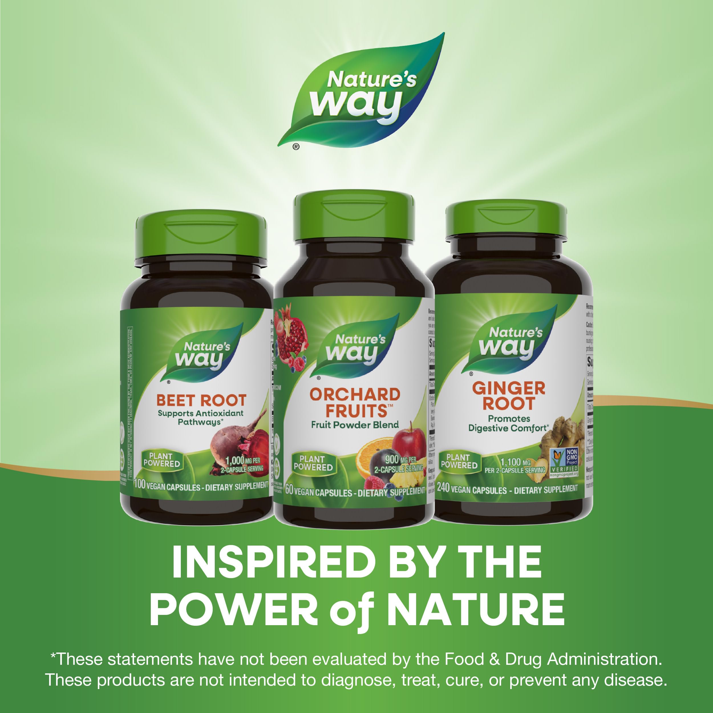 Nature's Way frasco en cocina lifestyle sugiriendo uso rutinario y compatibilidad dietética