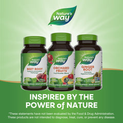 Nature's Way frasco en cocina lifestyle sugiriendo uso rutinario y compatibilidad dietética