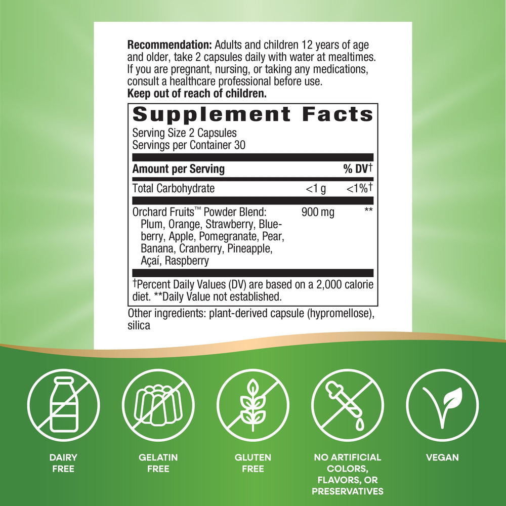 Nature's Way etiqueta ingredientes con lista visible y certificación Non-GMO para confianza