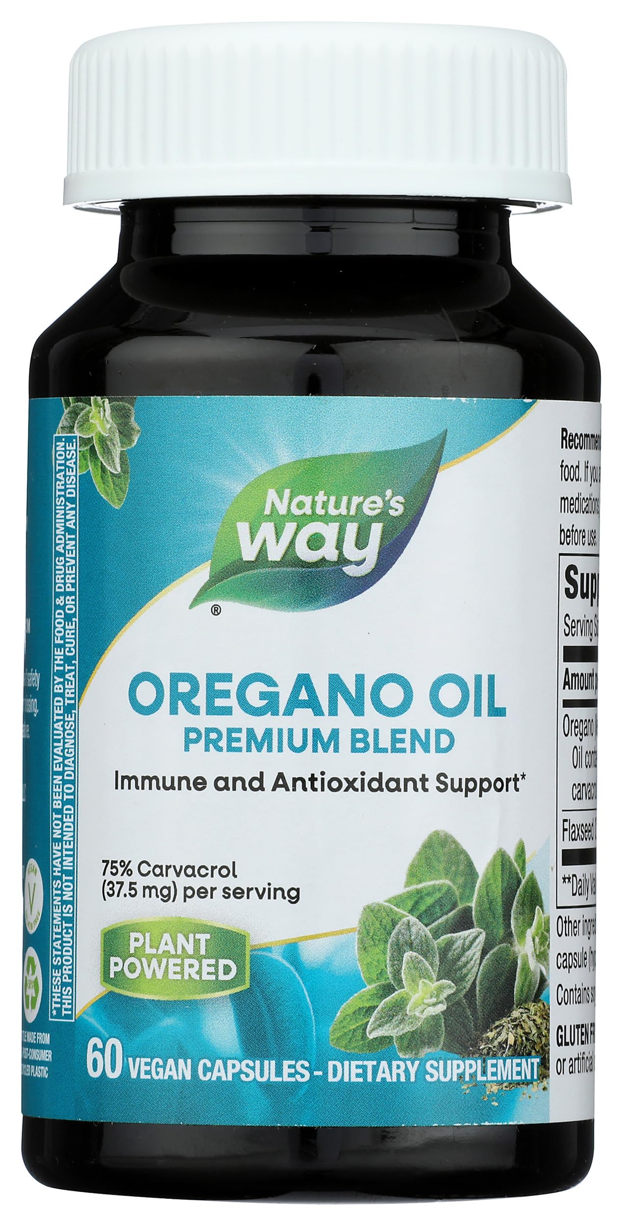 Nature's Way frontal del envase mostrando beneficios y contenido