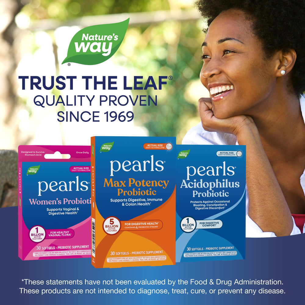 Nature's Way frasco en mesa de cocina junto a alimentos mostrando uso en estilo de vida sano