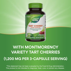 Nature's Way etiqueta Tart Cherry Ultra con información de 1.200 mg por porción