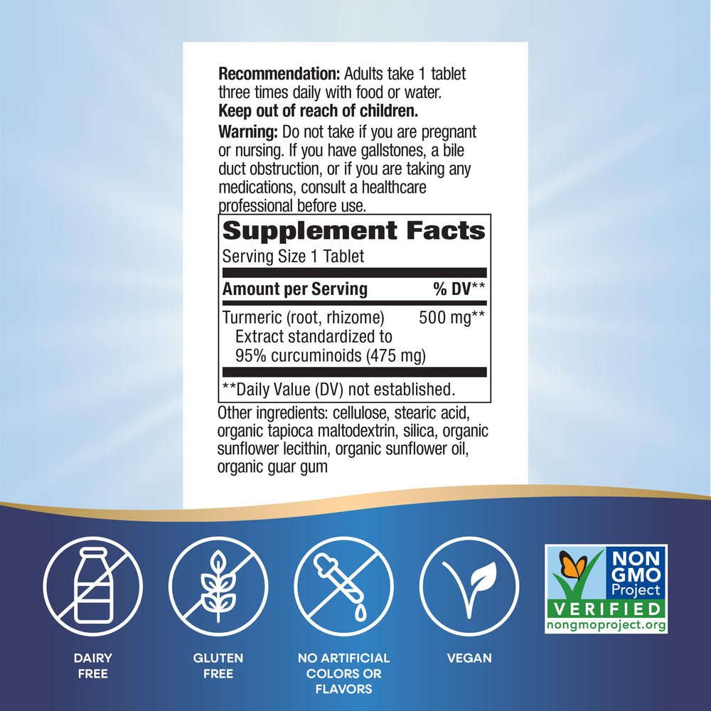Nature's Way etiqueta con información nutricional y calidad