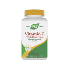 Nature's Way frasco frontal mostrando vitamina C 1000 mg y beneficio conveniencia