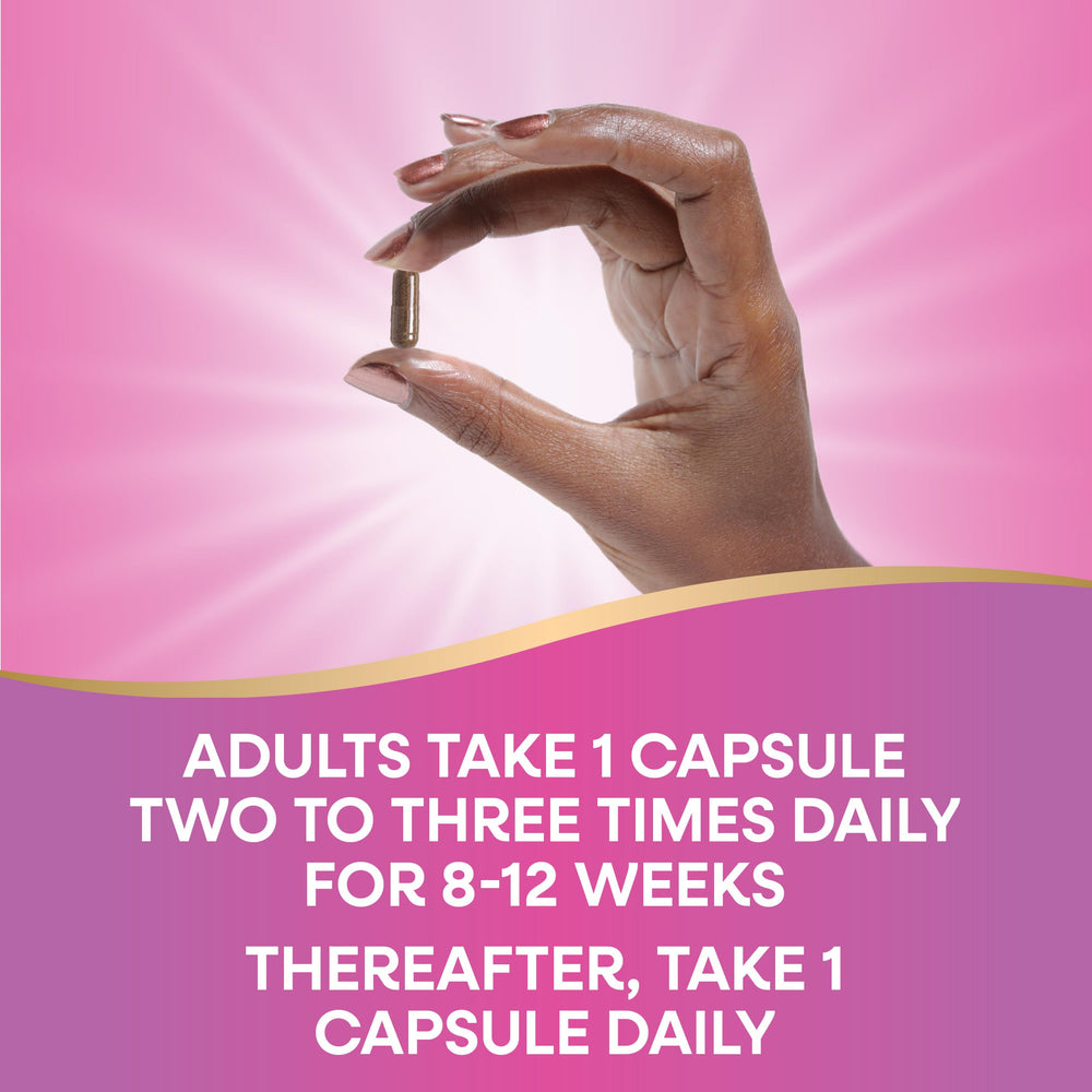 Nature's Way cápsula junto a moneda para comparar tamaño práctico