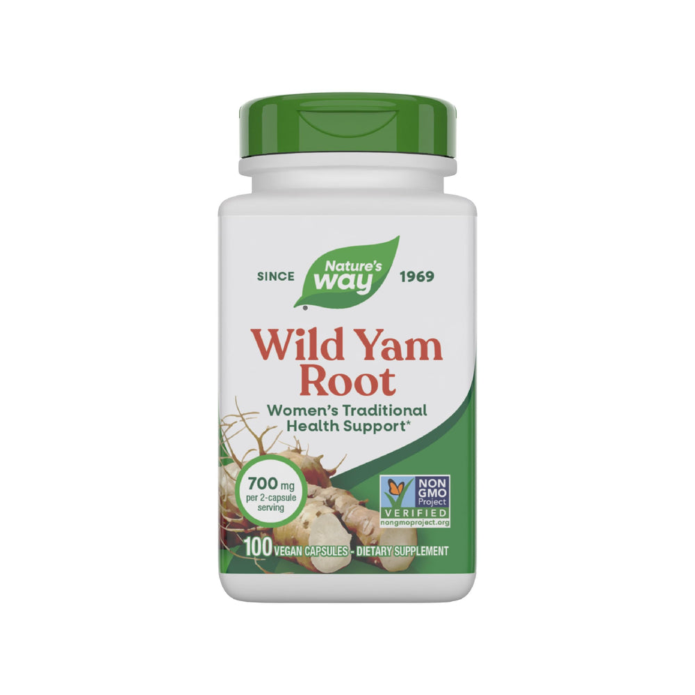 Nature's Way frasco frente mostrando etiqueta y beneficio de pureza