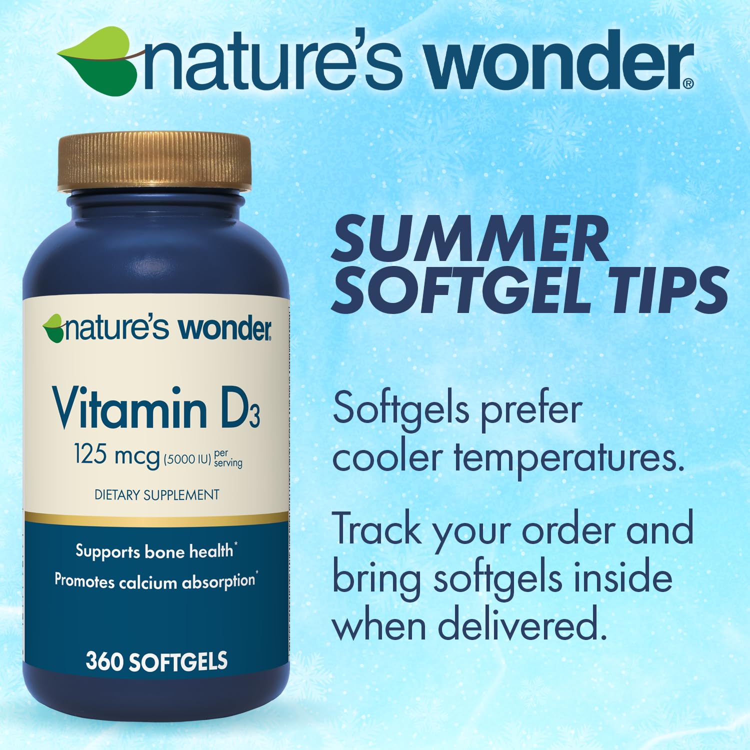 Nature's Wonder frasco junto a desayuno equilibrado, soporte diario