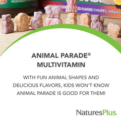 NaturesPlus primer plano de tabletas con formas de animales para atractivo infantil