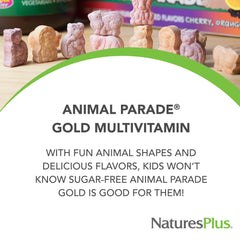 NaturesPlus detalle de textura de tableta masticable con ingredientes visibles