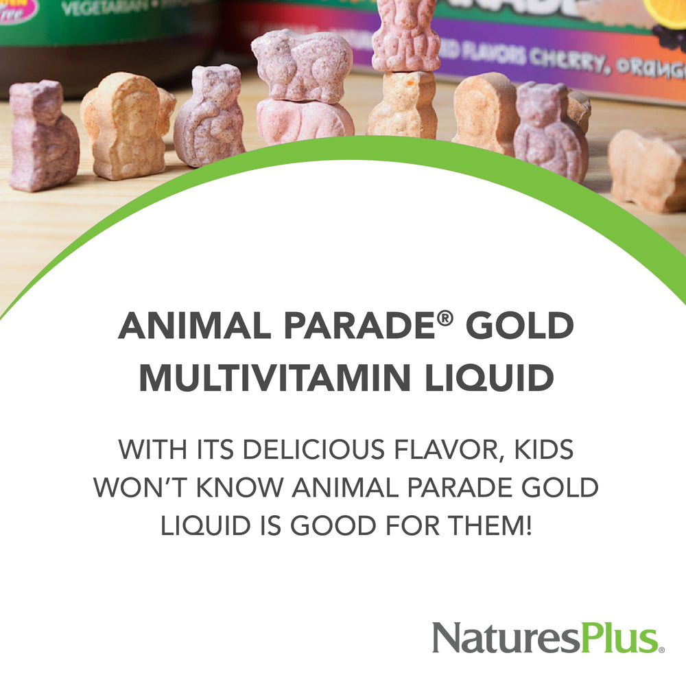 NaturesPlus etiqueta en primer plano con nutrientes y sello de calidad cGMP