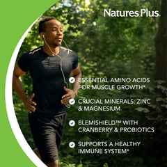 NaturesPlus primer plano de ingredientes vegetales y beneficios naturales