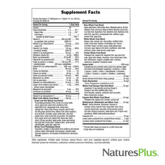 NaturesPlus multivitamínico líquido mezclado en jugo para fácil toma