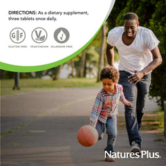 NaturesPlus junto a desayuno saludable ilustrando soporte de energía diario