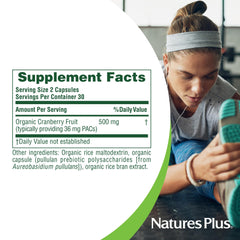 NaturesPlus etiqueta con sellos USDA Organic y cumplimiento europeo orgánico