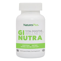 NaturesPlus envase frontal mostrando tablets y beneficios digestivos