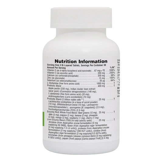 NaturesPlus detalle bi‑capa de la tableta que protege ingredientes